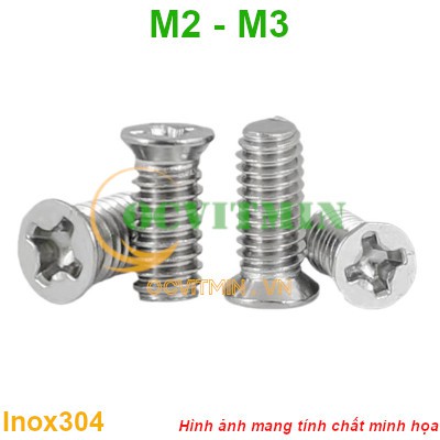 Ốc Vít Bake Đầu Nhỏ M2 M2.5 M3 Inox 304
