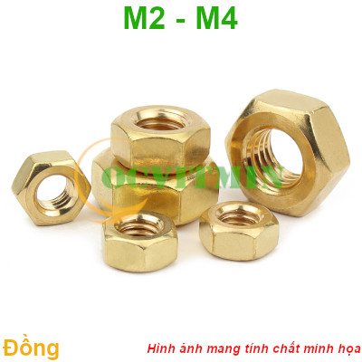 Đai Ốc Đồng M2 M2.5 M3 M4 Tán Lục Giác Chất Liệu Đồng