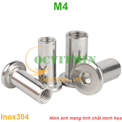 Đai Ốc Dù Đầu Lục Giác M4 Tán Dù Ecu Dù Inox 304