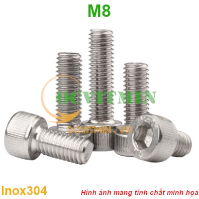 Ốc Lục Giác Đầu Trụ M8 Inox 304