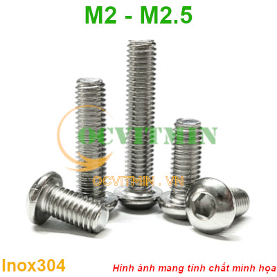 Ốc Lục Giác Đầu Dù M2 M2.5 Inox304