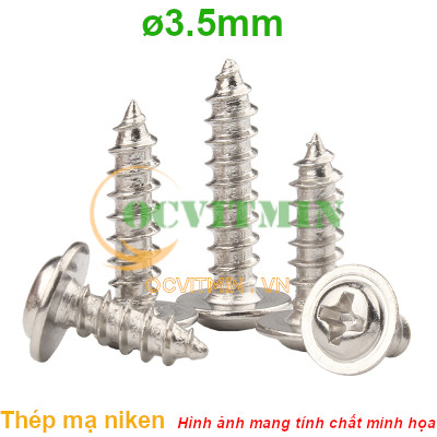 Vít Bake Ren Xoắn Đường Kính 3.5mm Mạ Niken