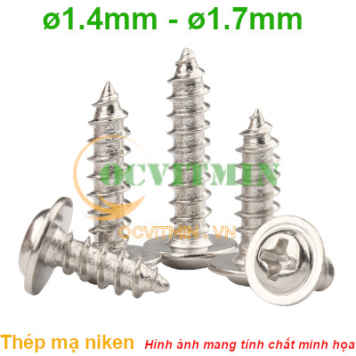 Vít Bake Ren Xoắn Đường Kính 1.4mm 1.7mm Mạ Niken