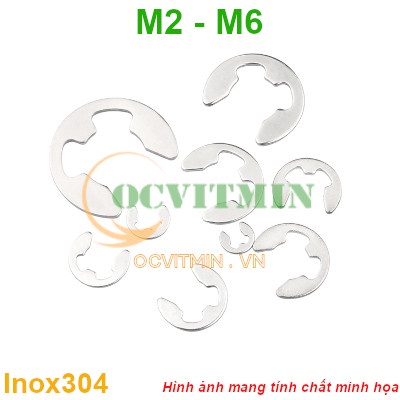 Phe Gài Chữ E M2 M2.5 M3 M4 Inox 304