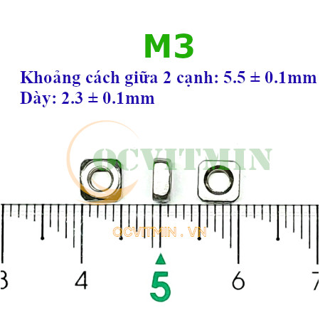 Tán Vuông M3M4M5M6M8M10 Đai Ốc Vuông Ecu Vuông Inox 304