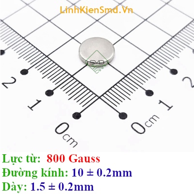Nam Châm Đất Hiếm Tròn Lực Hút 500 đến 1000 Gauss ( Lực Hút Yếu Xìu)