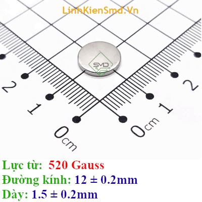 Nam Châm Đất Hiếm Tròn Lực Hút 500 đến 1000 Gauss ( Lực Hút Yếu Xìu)