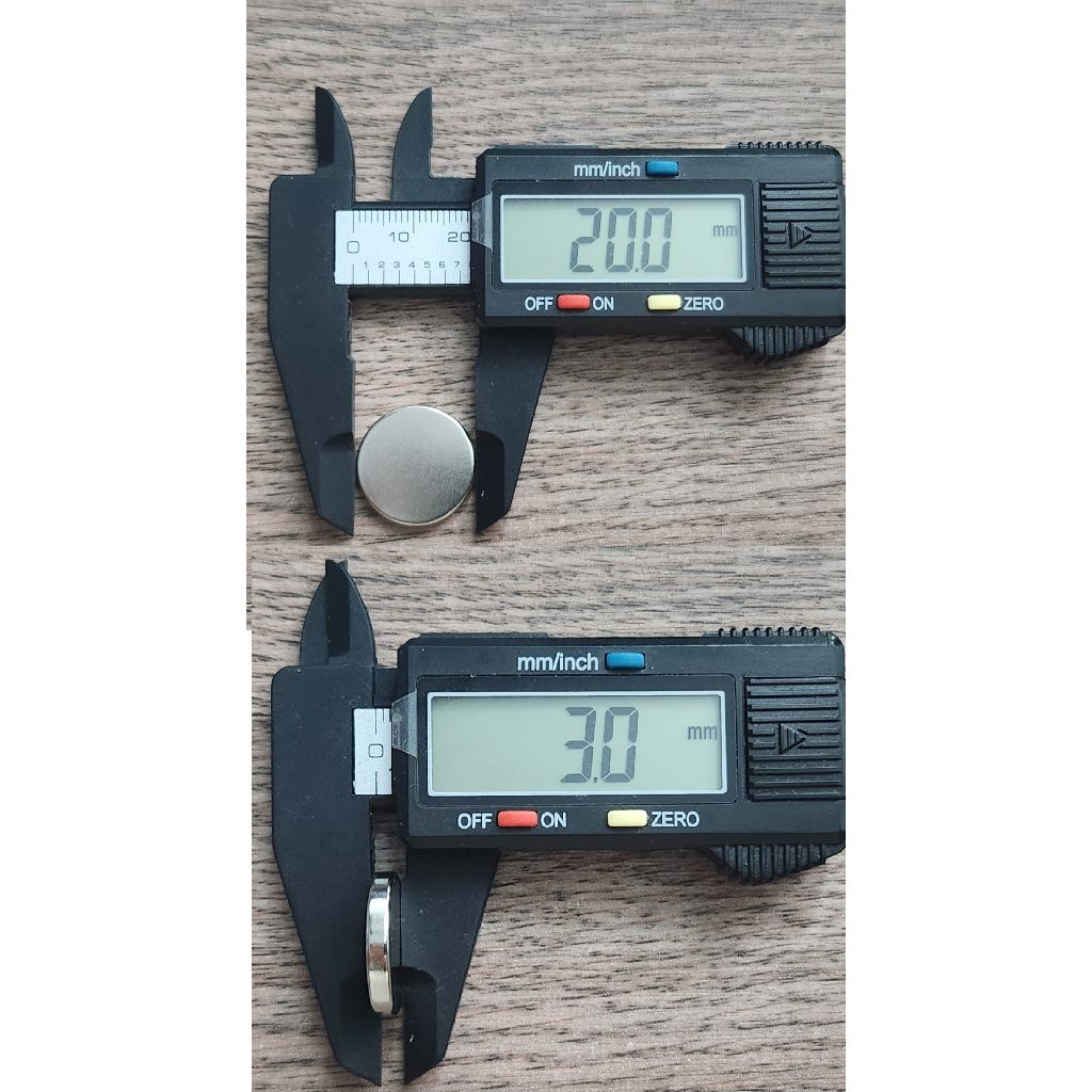Nam Châm Đất Hiếm Đường Kính 20mm Dày 3mm Lực Hút Siêu Mạnh Dễ Vỡ