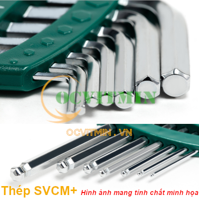 Bộ Khóa Lục Giác 7 Cây Đầu Bi Lục Lăng Thép SVCM+ V2