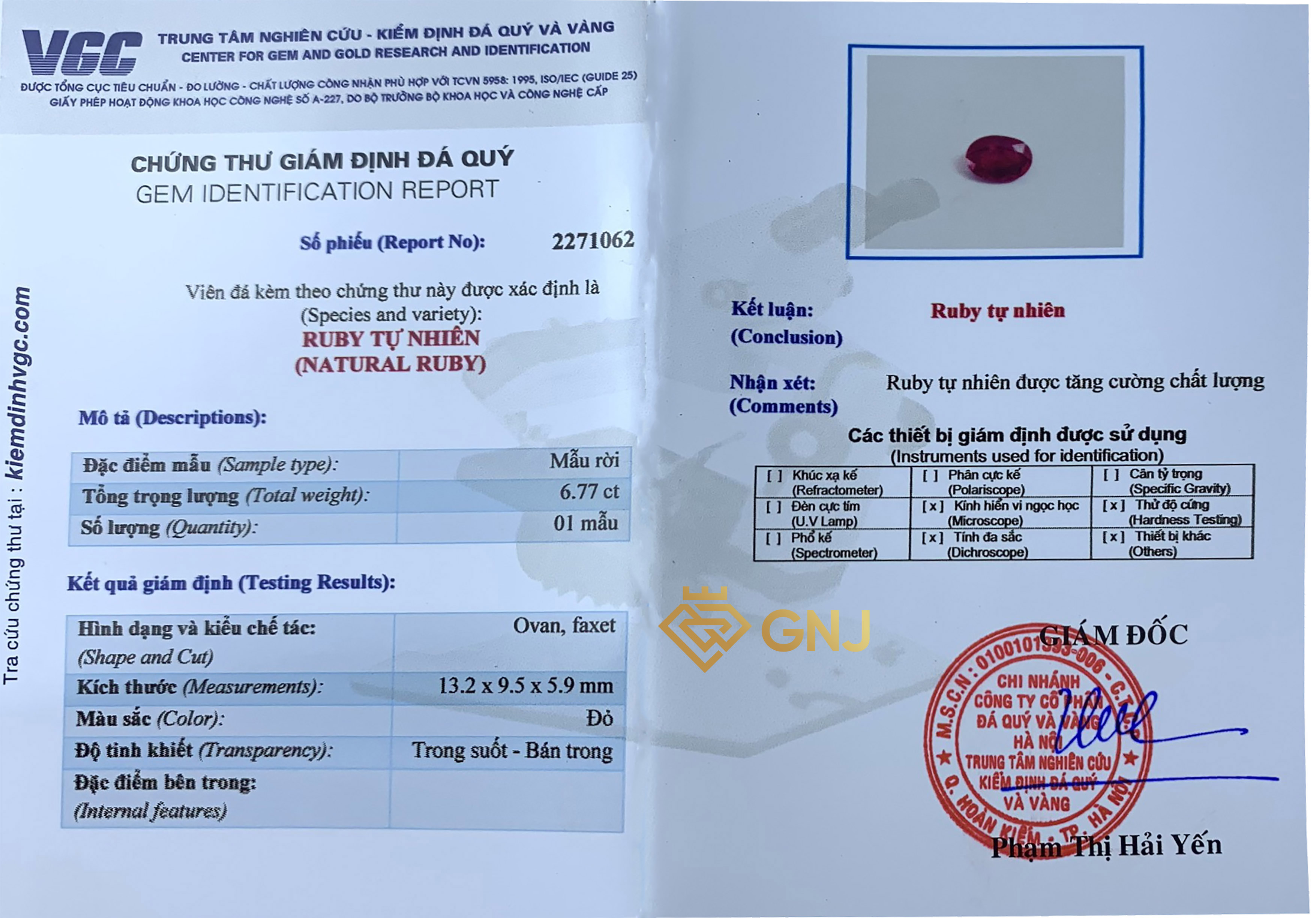 Viên Đá Ruby tự nhiên may mắn