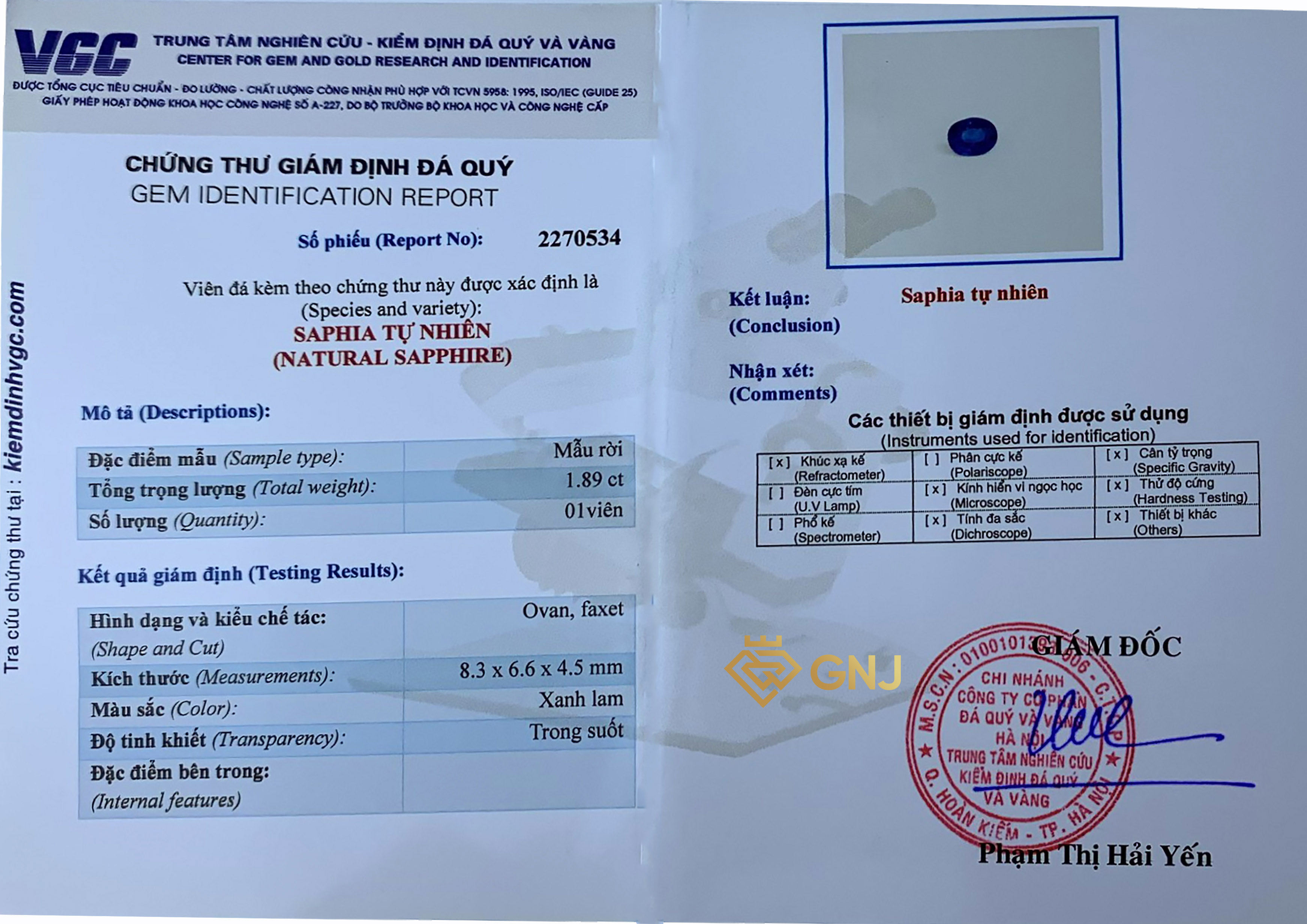 Viên đá sapphire tự nhiên phát lộc