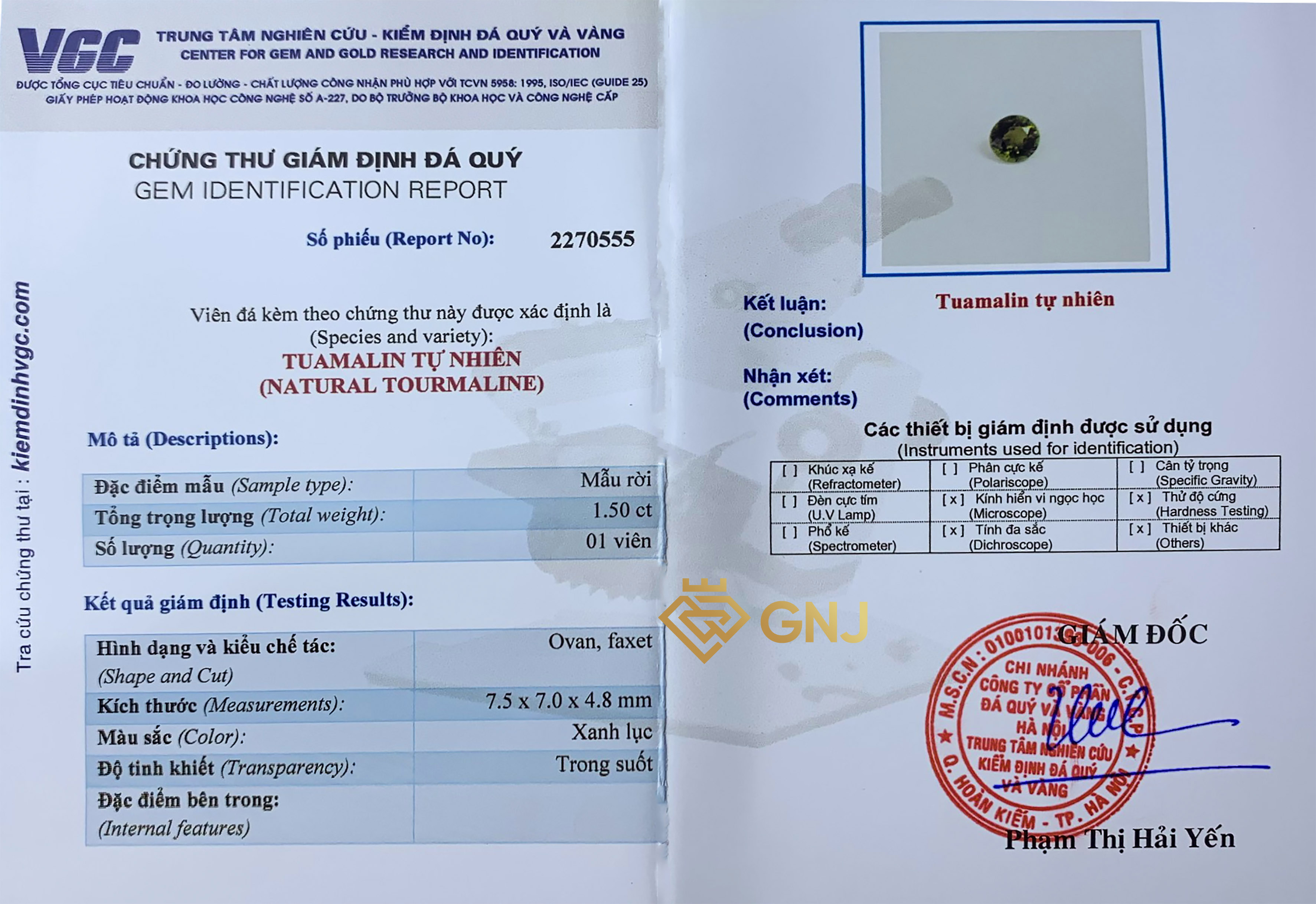 Đá Tourmaline xanh lục Tài Lộc