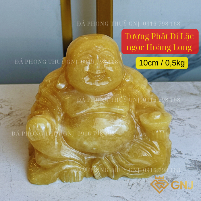 Tượng phật di lặc đá ngọc hoàng long tự nhiên
