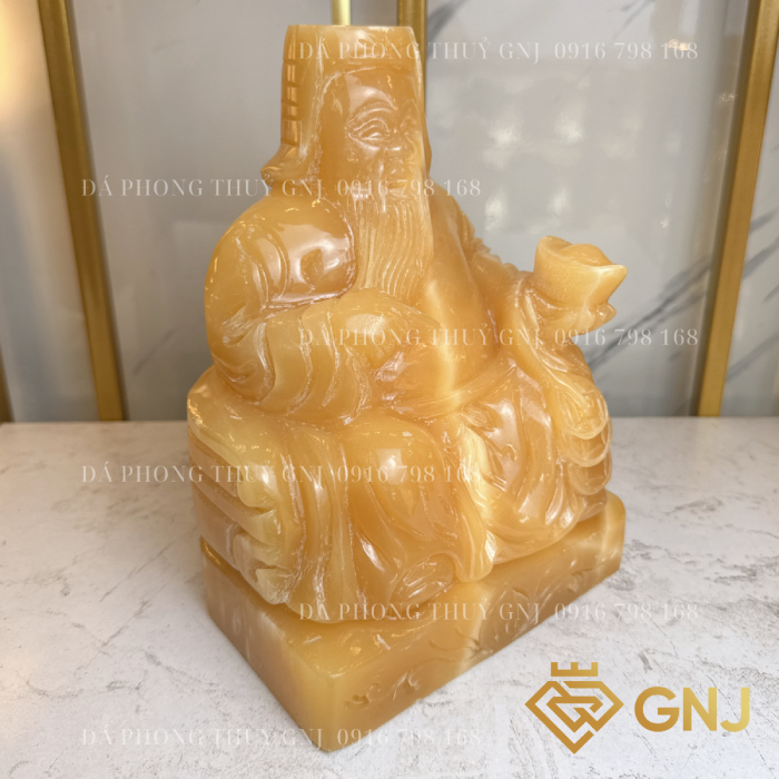 Tượng thần tài thổ địa, bộ tượng 3 ông thần tài đá ngọc hoàng long tự nhiên