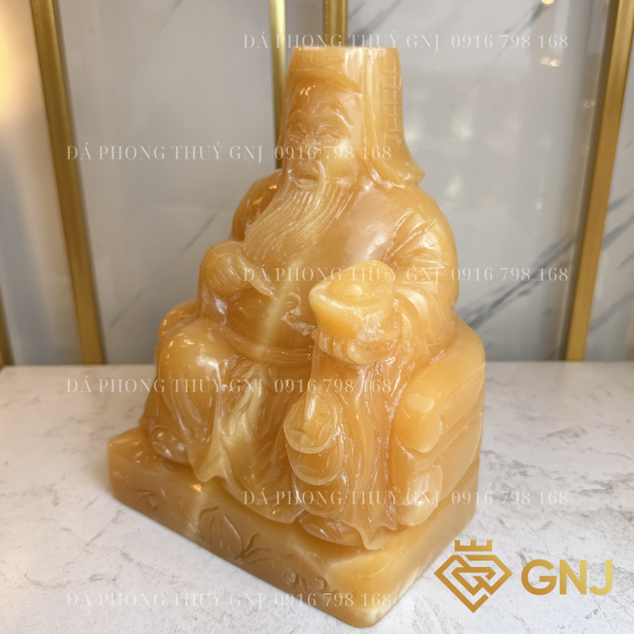 Tượng thần tài thổ địa, bộ tượng 3 ông thần tài đá ngọc hoàng long tự nhiên