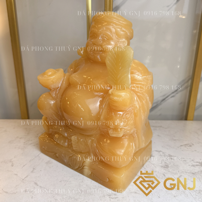 Tượng thần tài thổ địa, bộ tượng 3 ông thần tài đá ngọc hoàng long tự nhiên