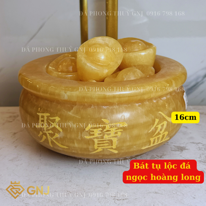 Bát tụ bảo đá ngọc hoàng long tự nhiên