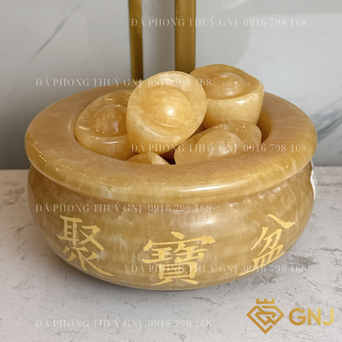 Bát tụ bảo đá ngọc hoàng long tự nhiên