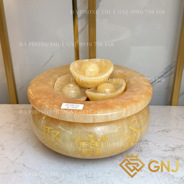 Bát tụ bảo đá ngọc hoàng long tự nhiên