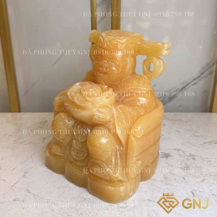 Tượng thần tài thổ địa, bộ tượng 3 ông thần tài đá ngọc hoàng long tự nhiên
