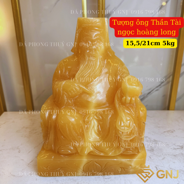 Tượng thần tài thổ địa, bộ tượng 3 ông thần tài đá ngọc hoàng long tự nhiên