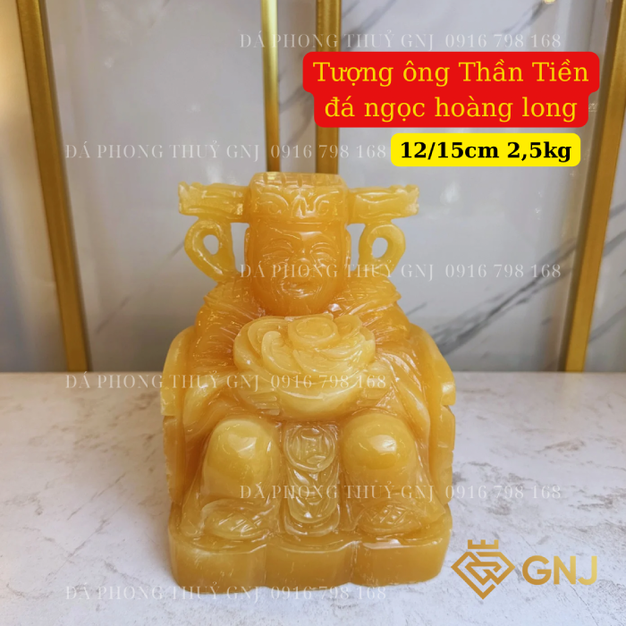 Tượng thần tài thổ địa, bộ tượng 3 ông thần tài đá ngọc hoàng long tự nhiên