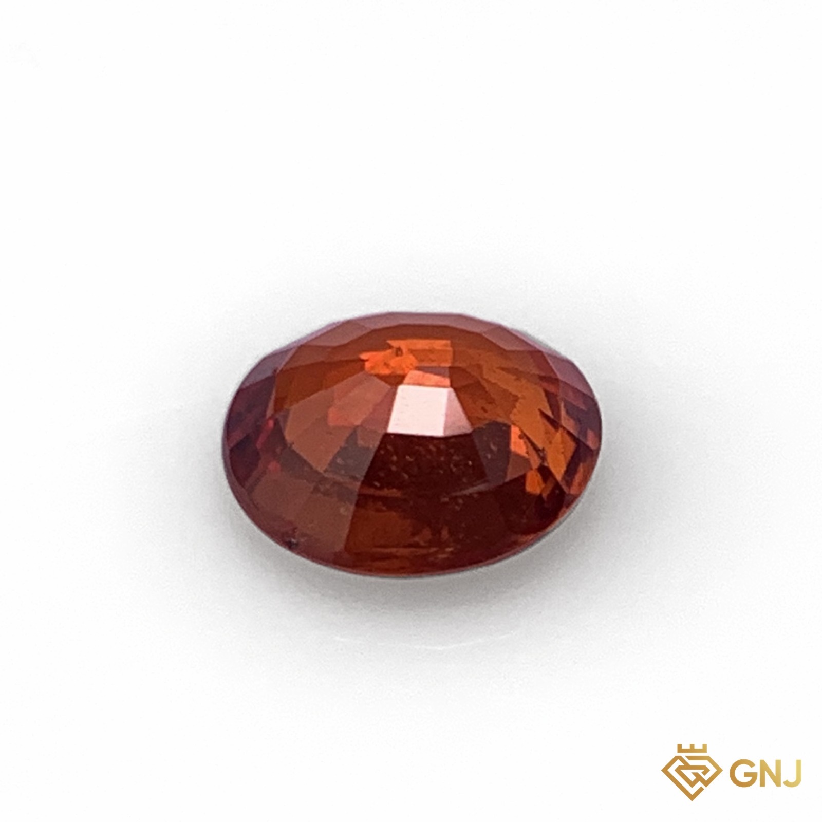 Đá sapphire đỏ cam tự nhiên 1,08ct - mặt sau