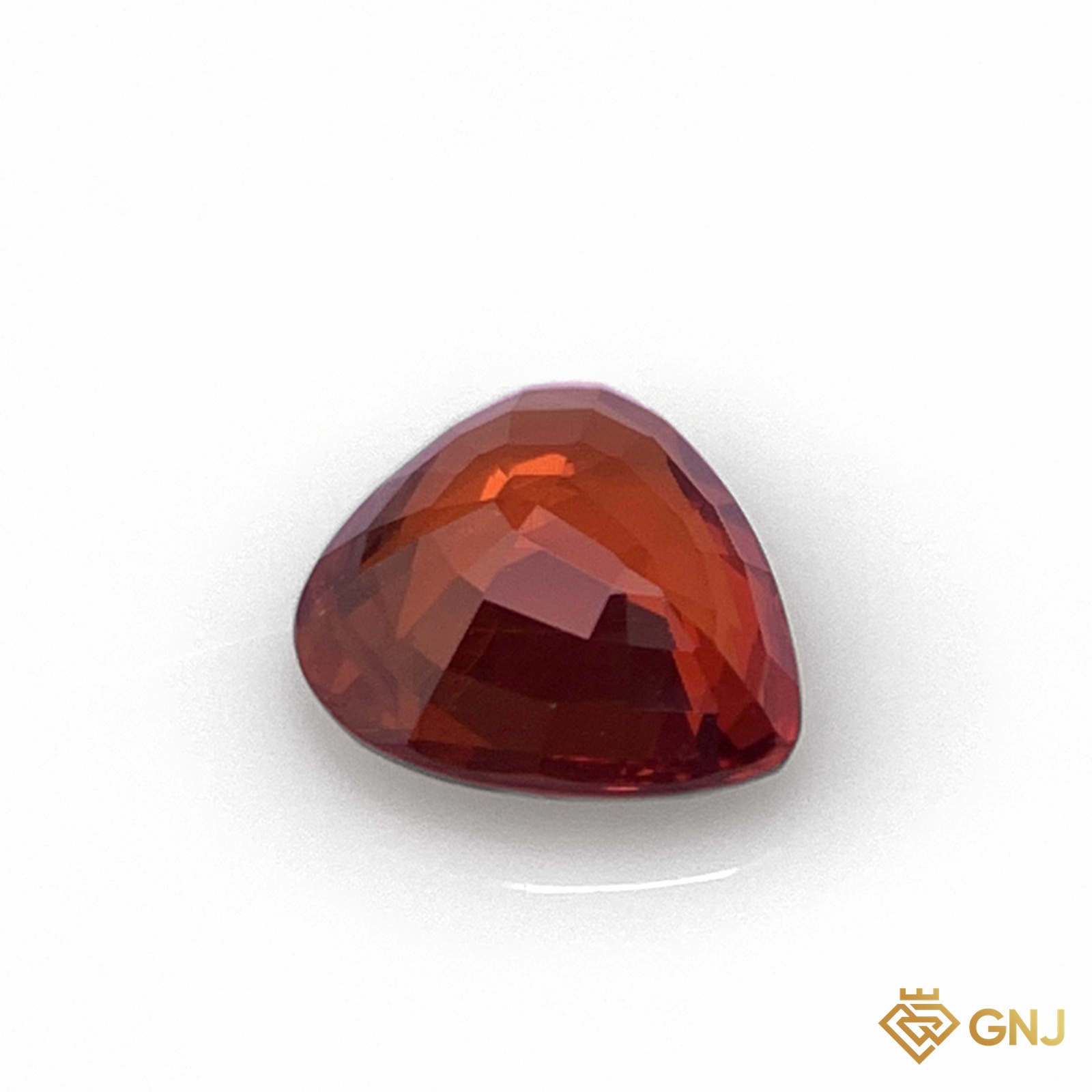 Đá sapphire đỏ cam tự nhiên 1,45ct - mặt sau
