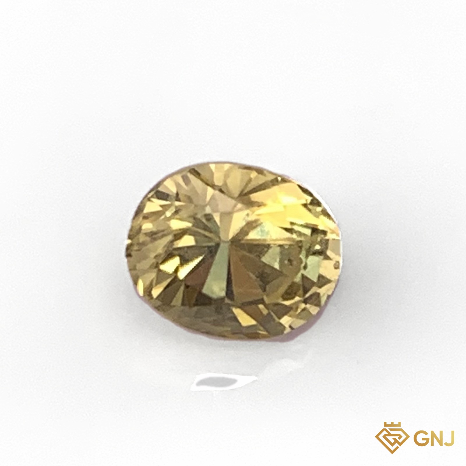 Đá sapphire vàng chanh tự nhiên 0,78ct - mặt trước