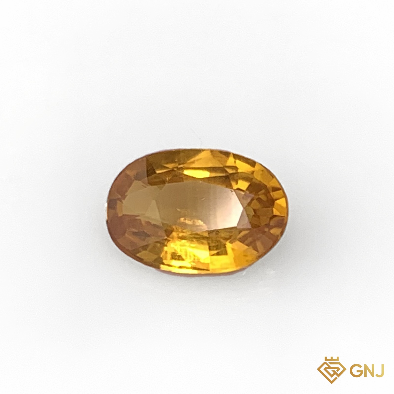 Đá sapphire vàng mật ong tự nhiên 0,66ct - mặt trước