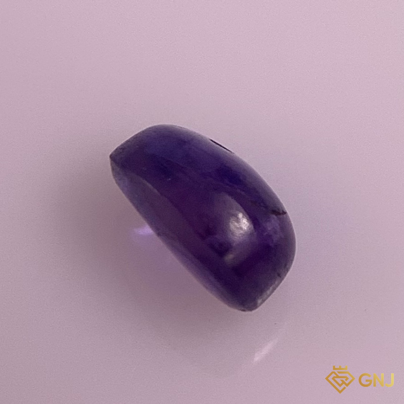 Đá sapphire xanh dương phớt tím tự nhiên 0,81ct - góc nghiêng