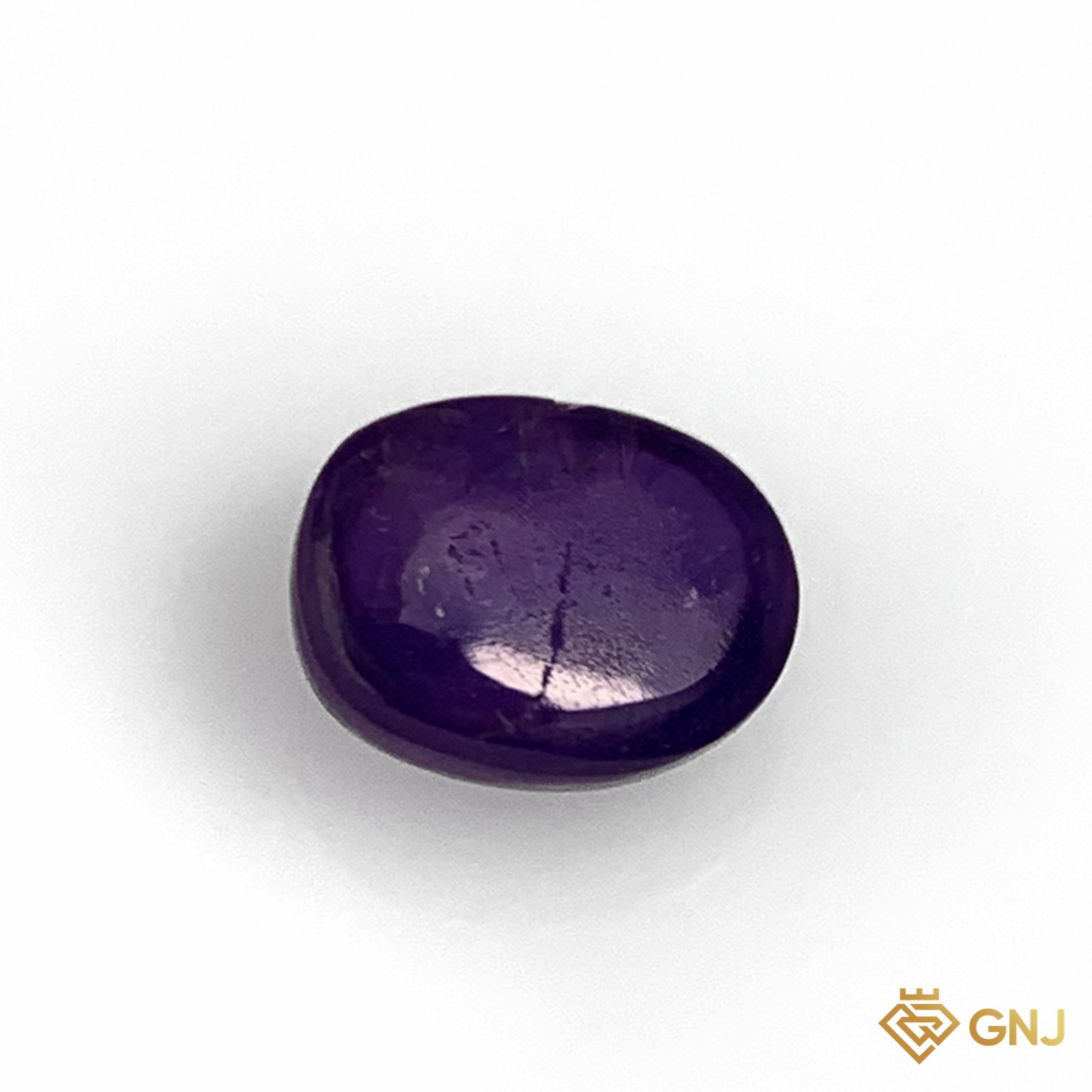 Đá sapphire xanh dương phớt tím tự nhiên 0,81ct - mặt sau