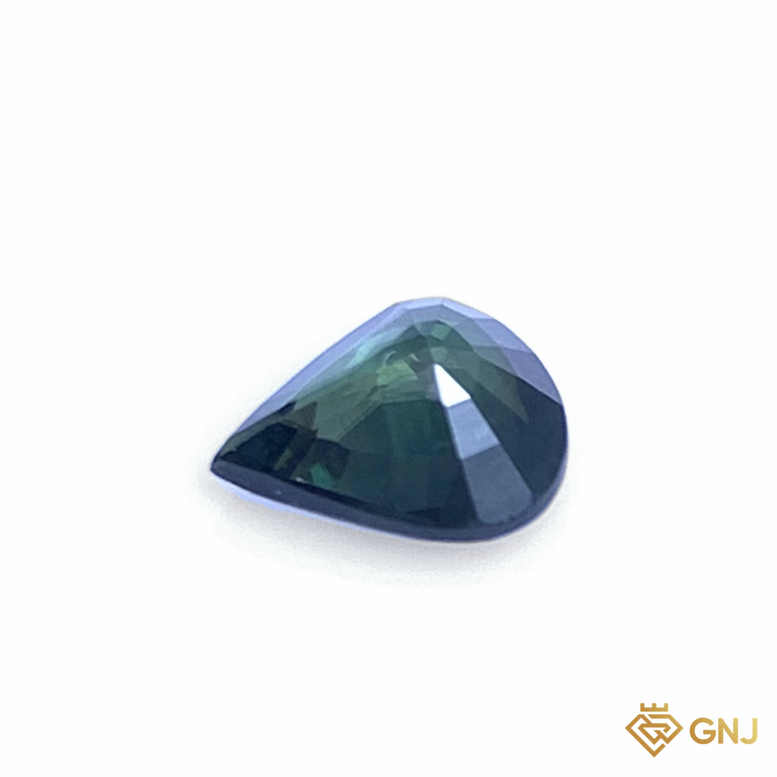 Đá sapphire xanh lá tự nhiên 0,64ct - mặt sau