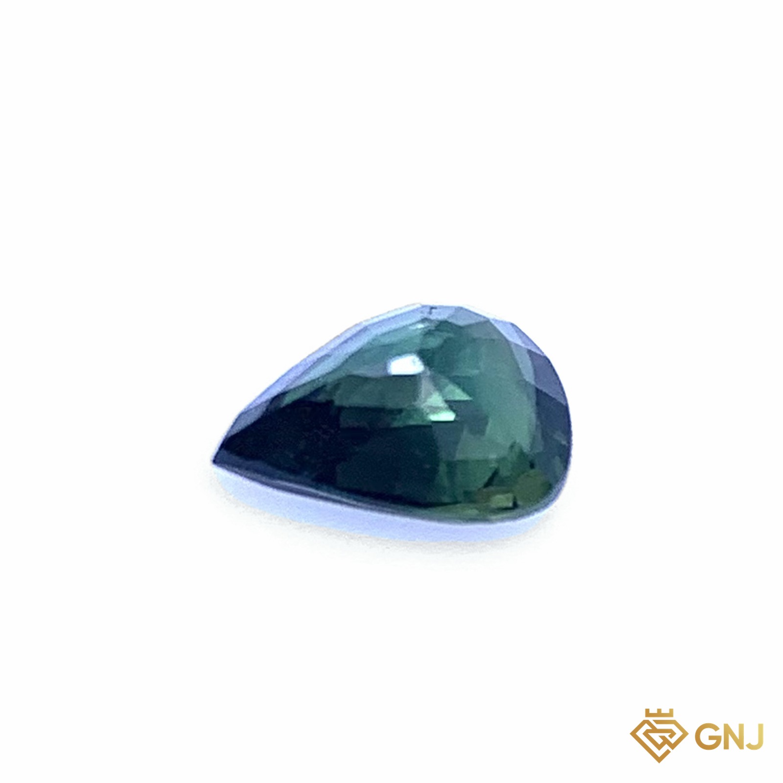 Đá sapphire xanh lá tự nhiên 0,69ct - mặt sau