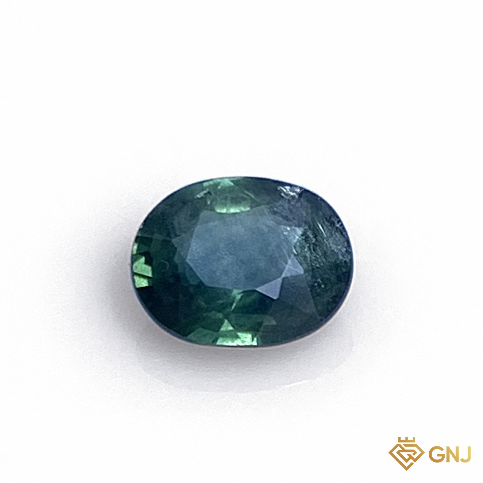 Đá sapphire xanh lá tự nhiên 0,87ct - mặt trước