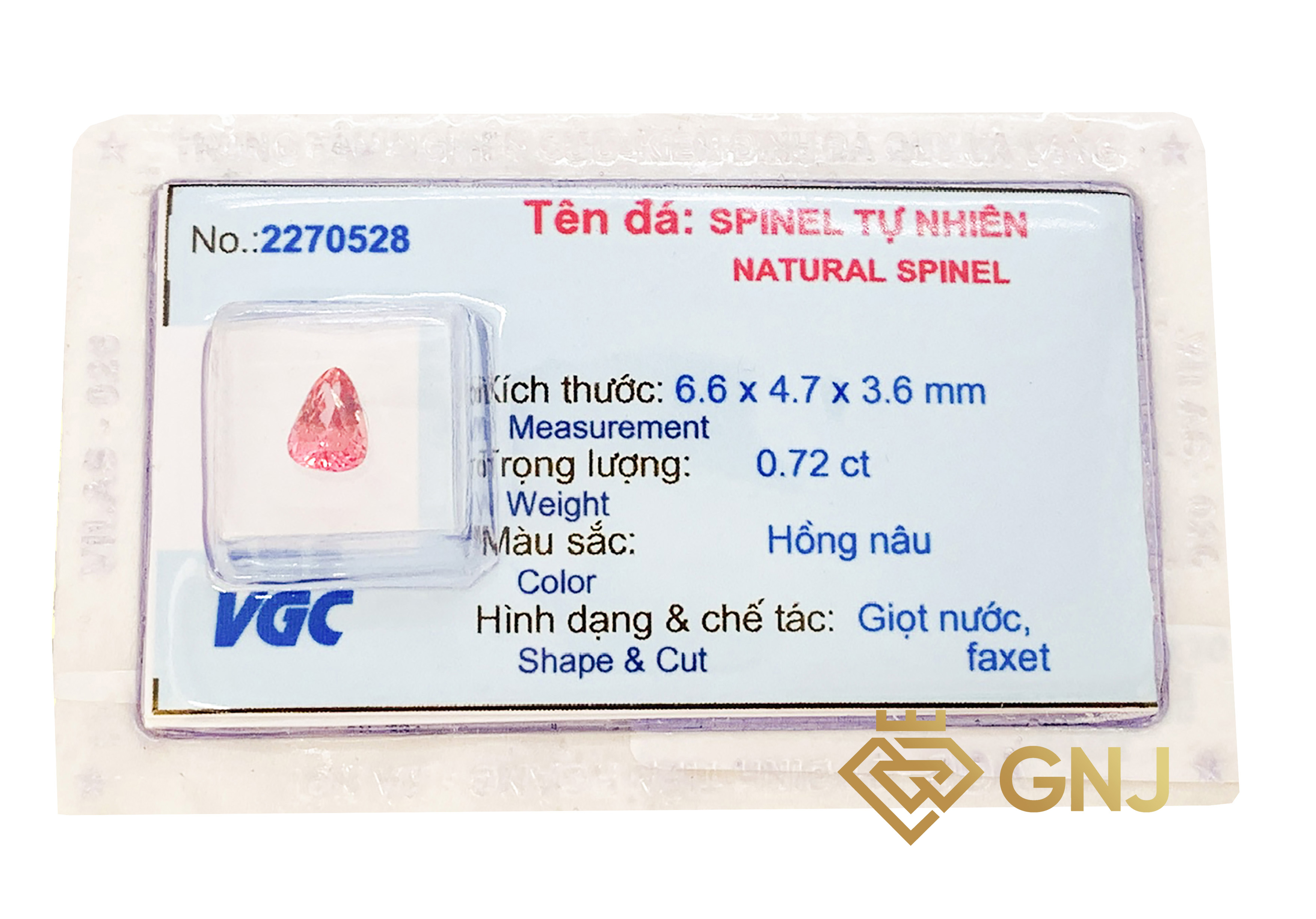 Viên đá spinel hồng tự nhiên