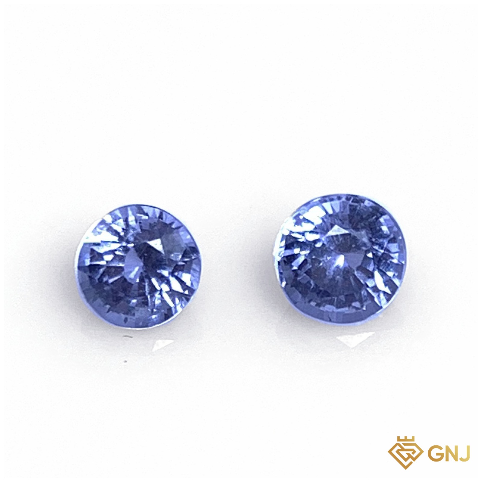 Cặp đá spinel xanh tự nhiên 0,73ct (2 viên) - mặt trước