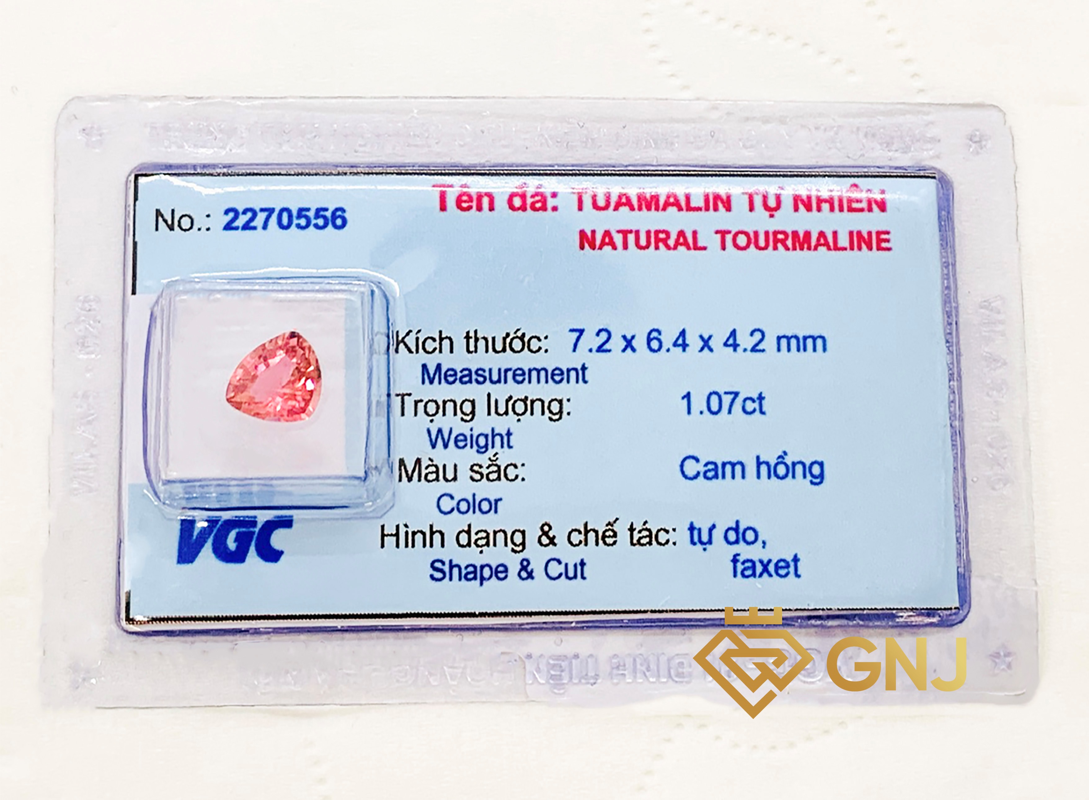 Đá tourmaline cam hồng