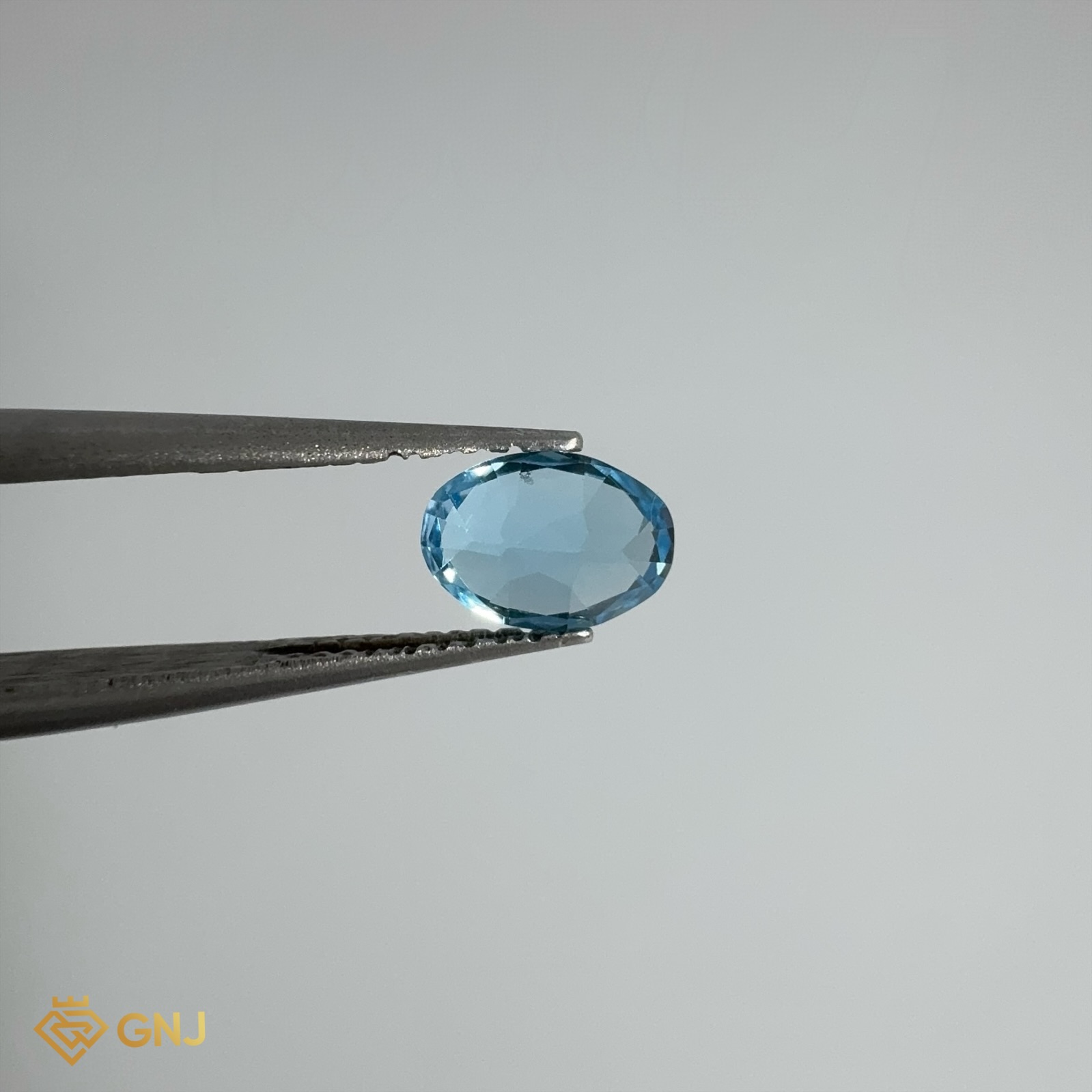 Đá Topaz Xanh Tự Nhiên 1.1ct — 7.2x5.1mm — mặt bên