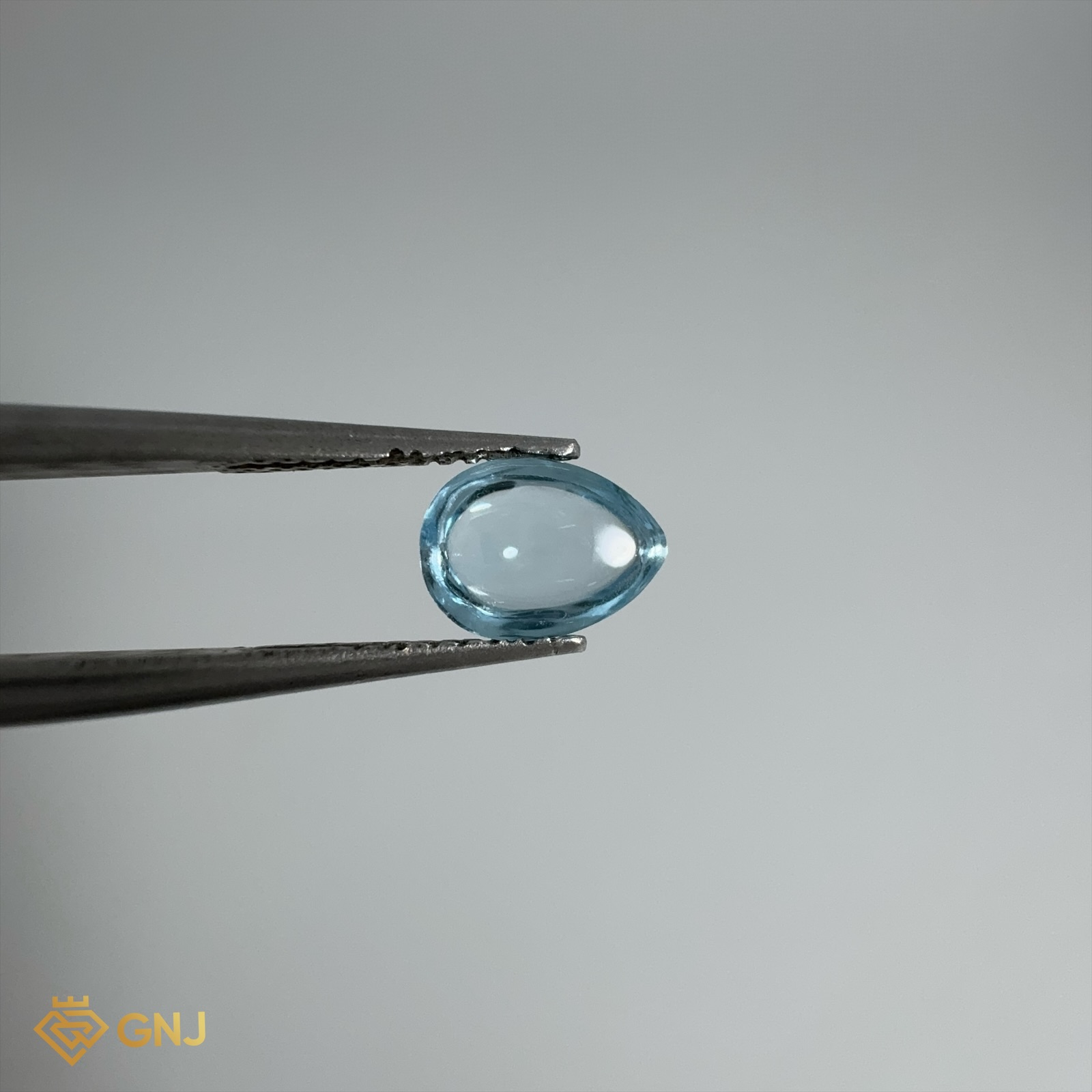 Đá Topaz Xanh Tự Nhiên 1.3ct — mặt bên