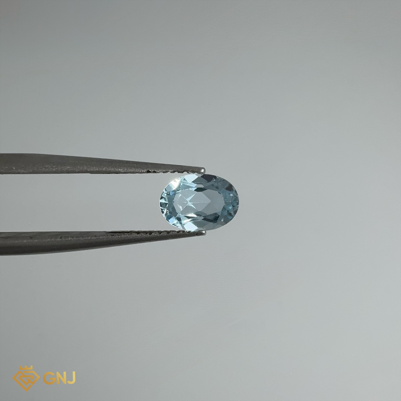 Đá Topaz Xanh Tự Nhiên 1.15ct — mặt trước, đá quý tự nhiên có kiểm định GNJ
