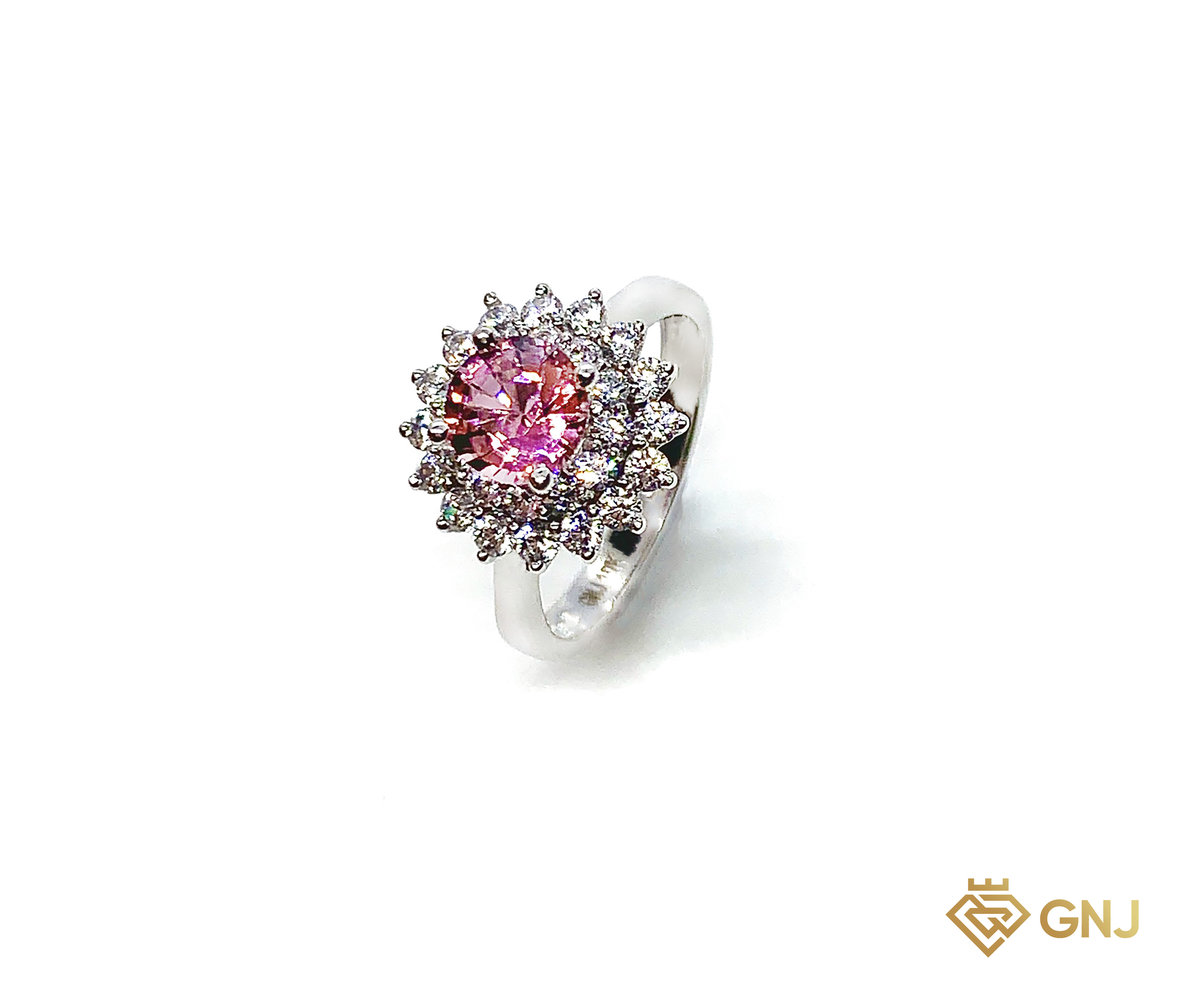 Nhẫn nữ đá Tourmaline hồng tím quý phái