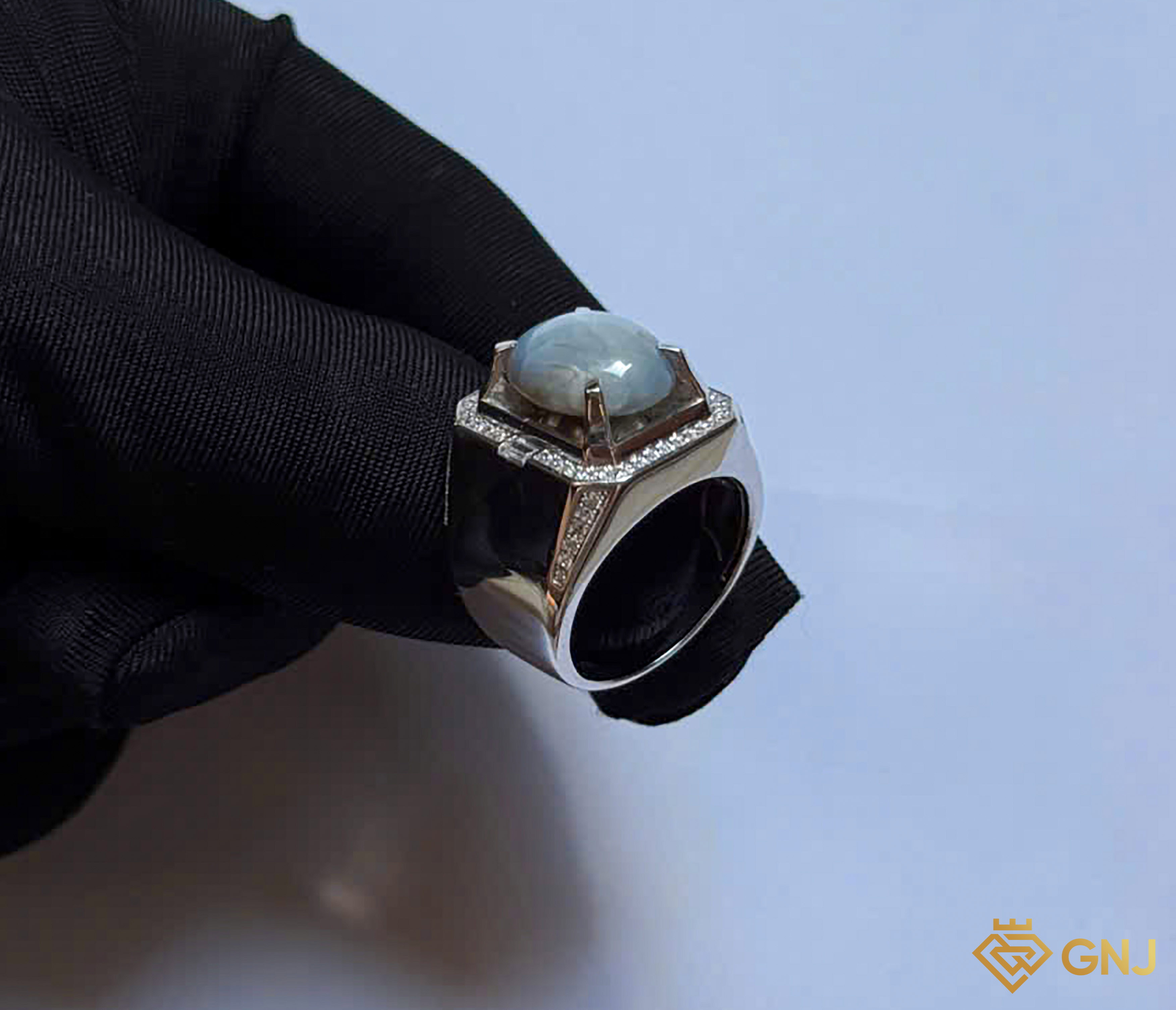 Nhẫn nam đá Sapphire tự nhiên