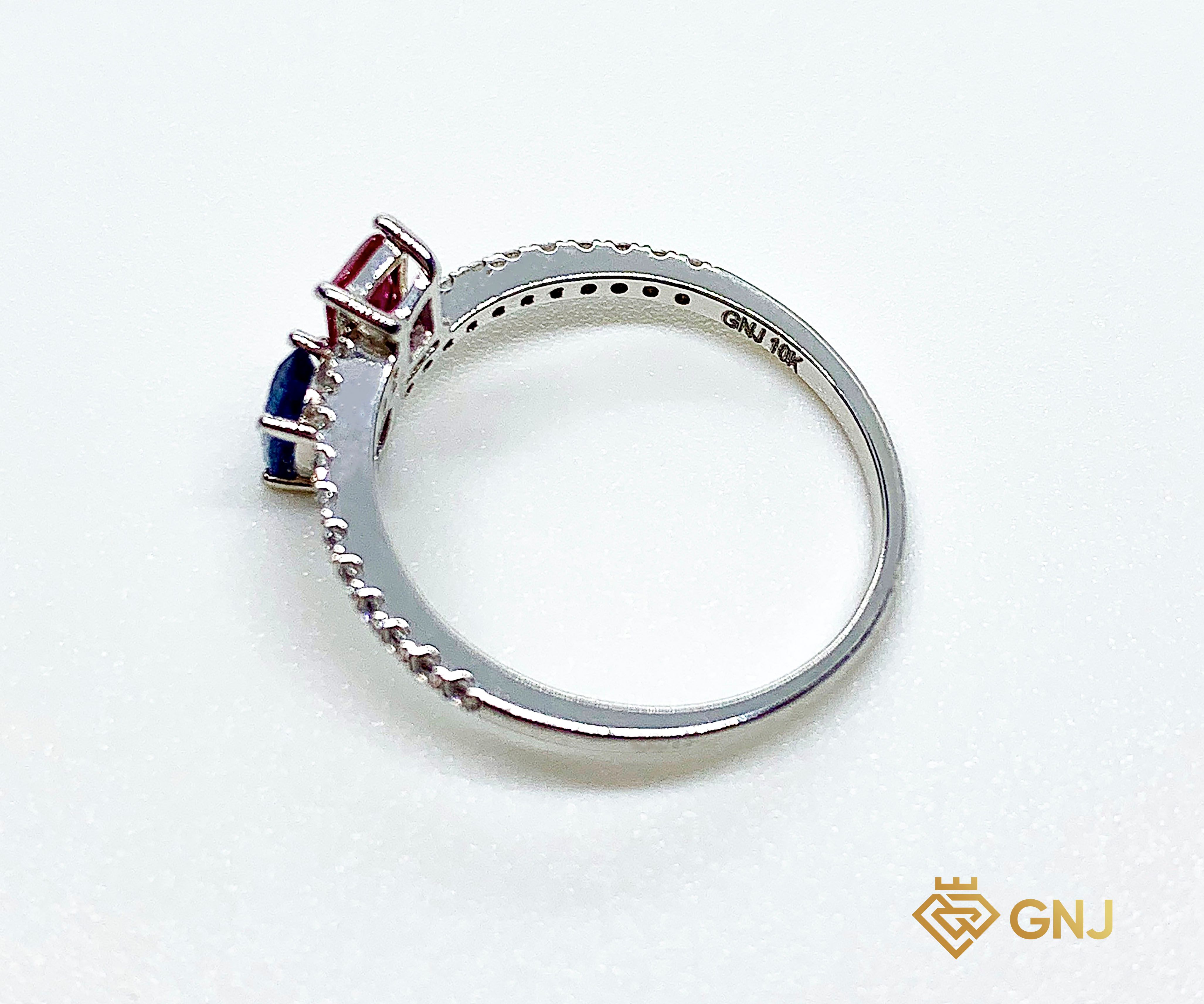 Nhẫn Phú Quý Ruby Sapphire Thiên Nhiên