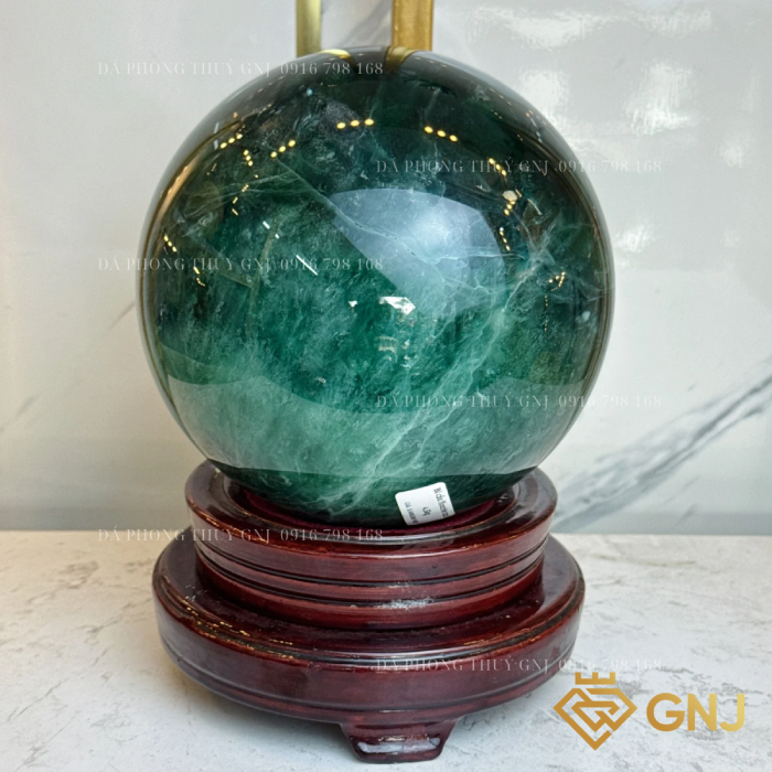 Quả Bi cầu đá phong thủy flourite tự nhiên