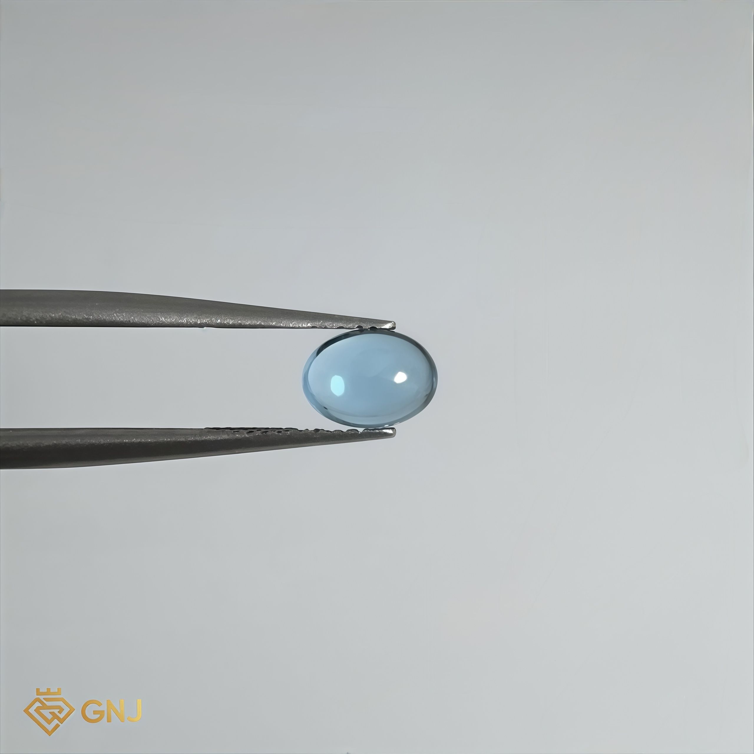 Đá Topaz Xanh Tự Nhiên 1.1ct — 5.1x3.2mm — mặt trước, đá quý tự nhiên có kiểm định GNJ