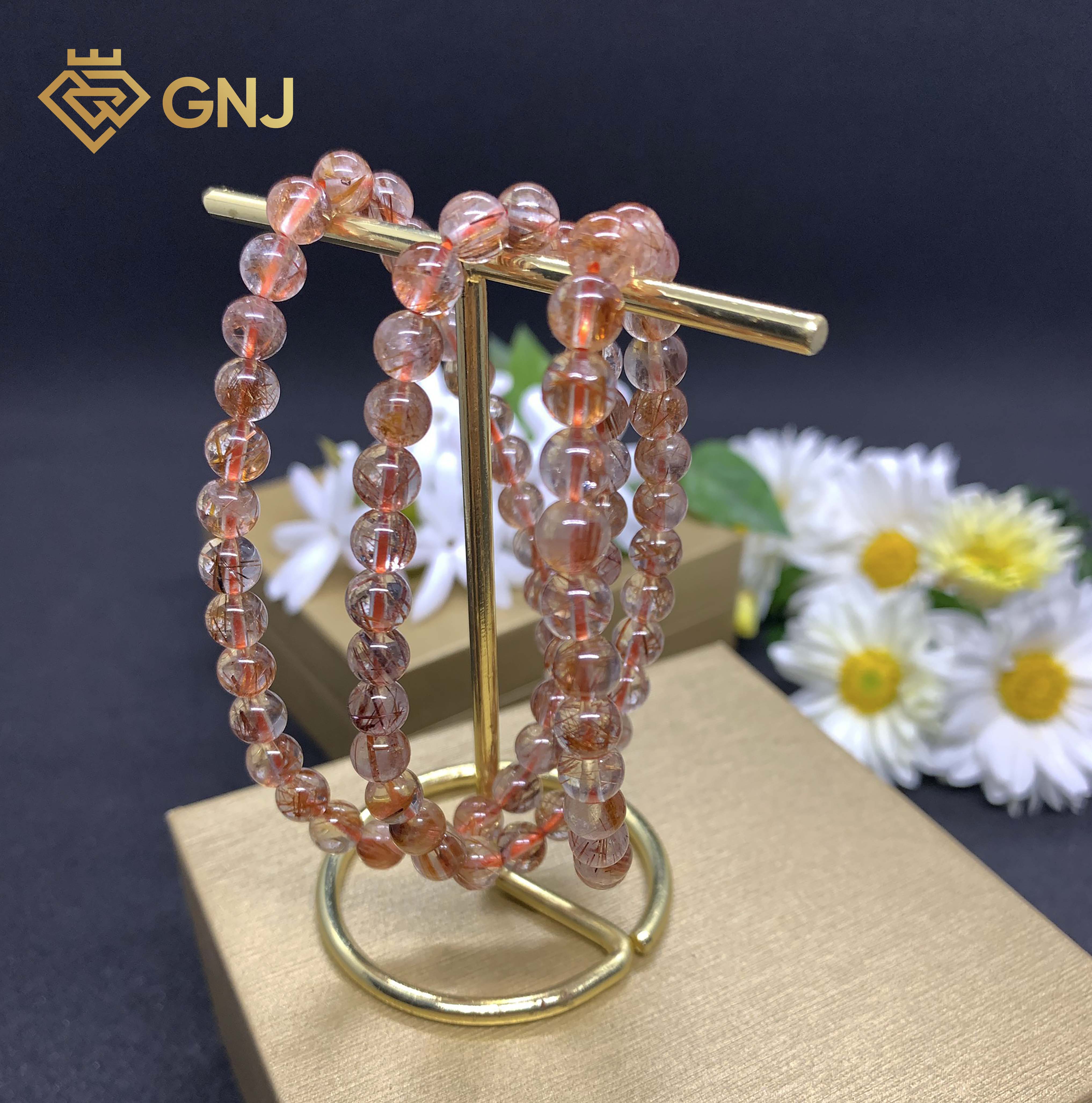 Vòng Tay Thạch Anh Tóc Nâu cuốn 3 vòng