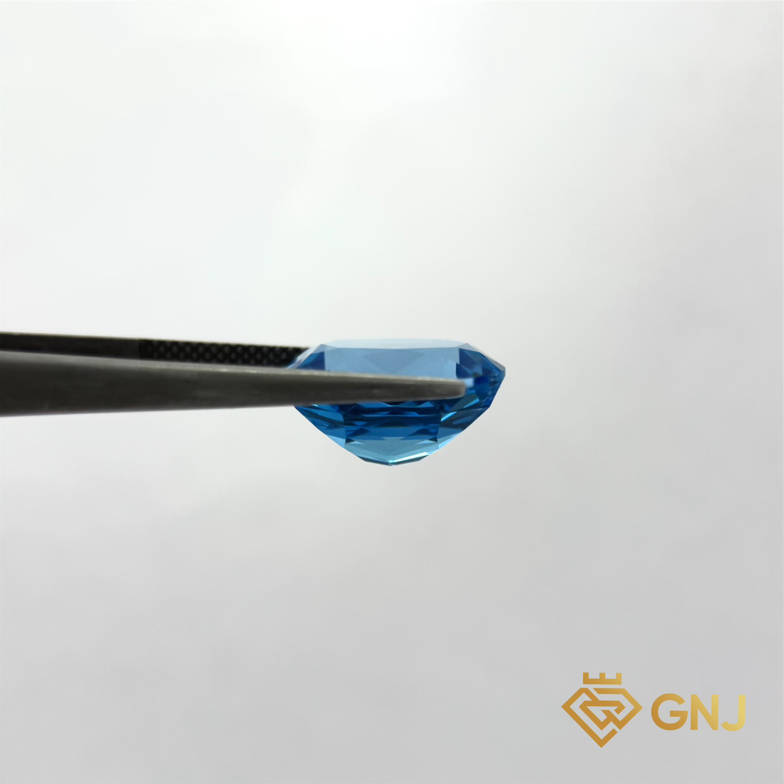 Đá Topaz Xanh Tự Nhiên Xanh Dương 10.65ct — mặt bên