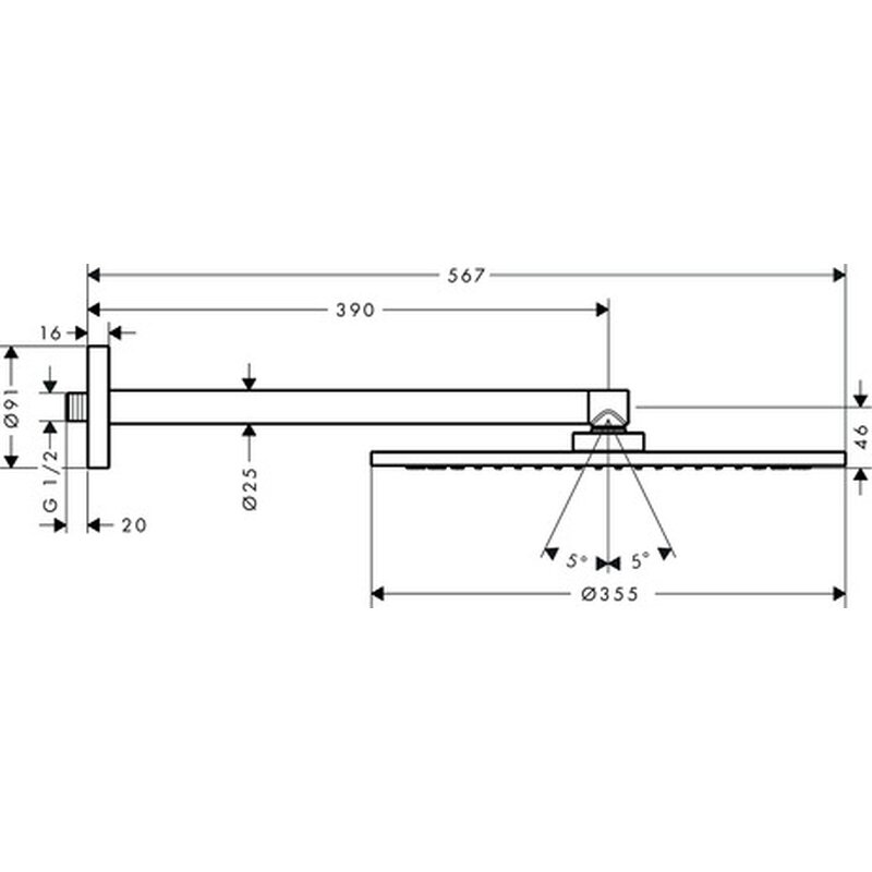 Sen âm tường AXOR ShowerSolutions 350 26034000