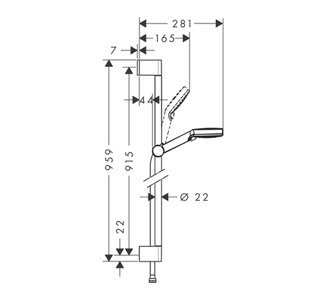 Bộ sen Bồn tắm ổn nhiệt Hansgrohe Shower Tablet Select 300 13151400 +26536400